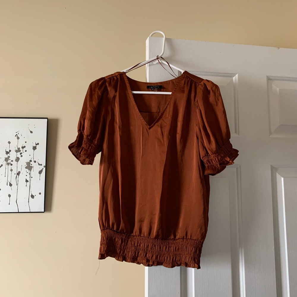 1. State Faux Silk Blouse, size XS - Picture 3 of 7
